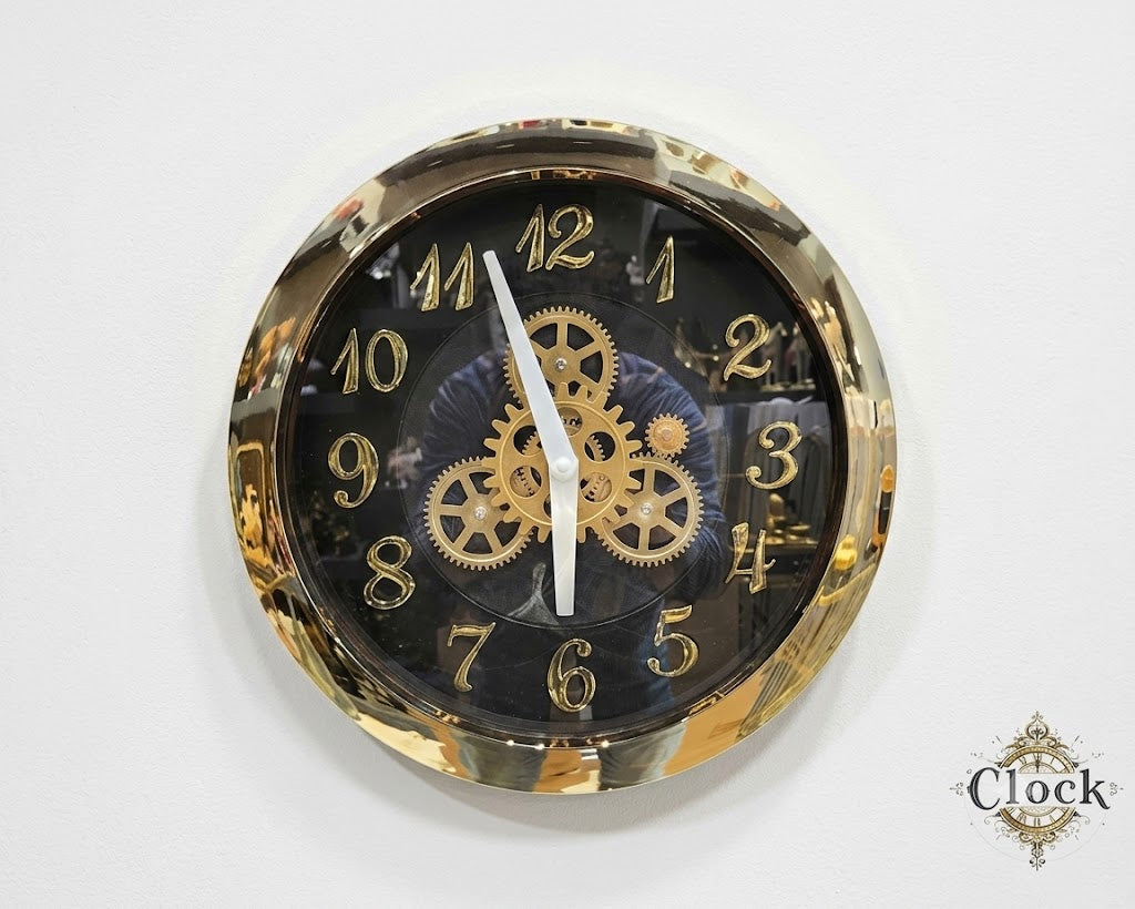 Classic Wall Clock Decorative Size-38 cm | Gold Ring