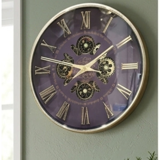 Classic Wall Clock Decorative Size-33 cm | Golden Coffee
