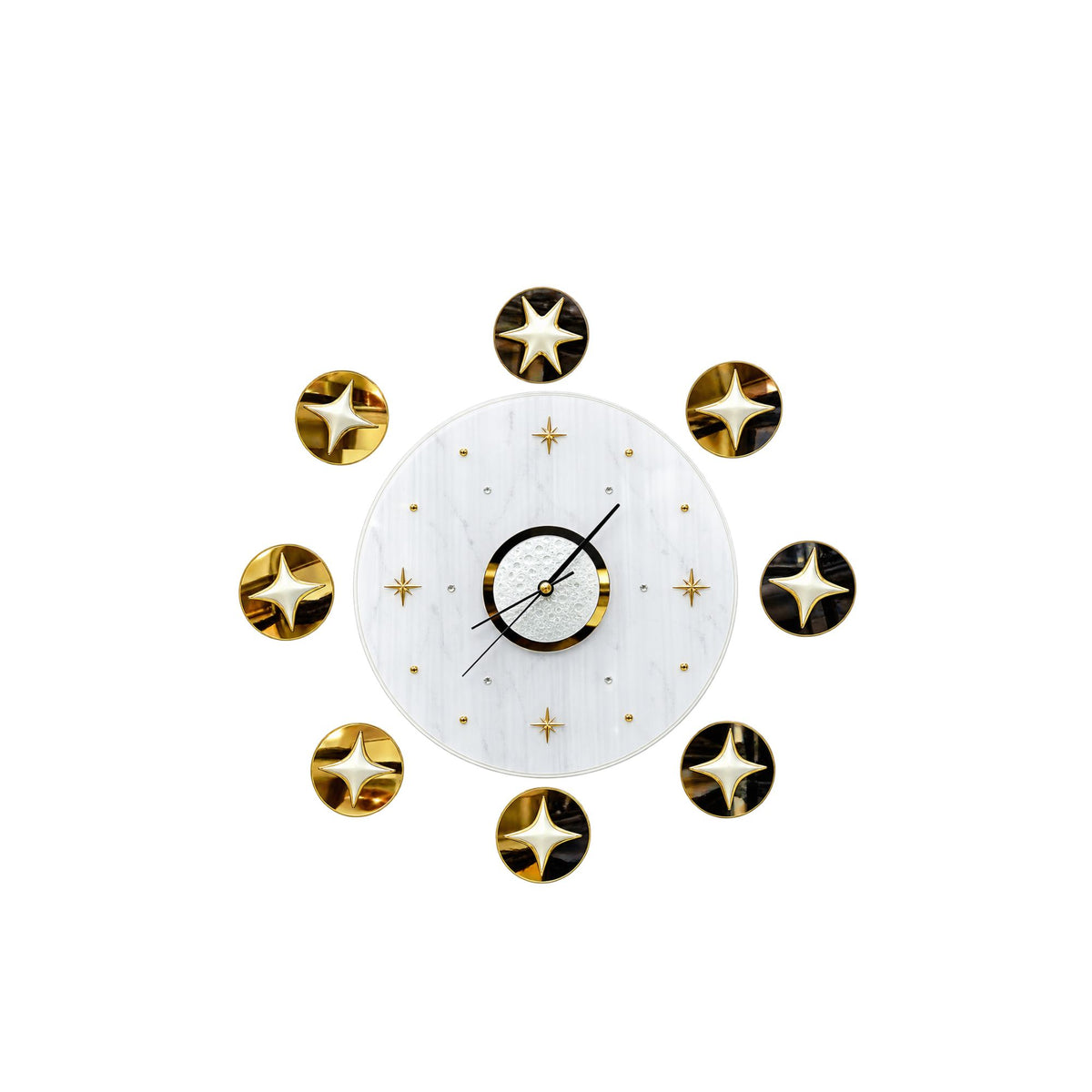 Relife Metal Wall Clock Antique Decorative Size- 60X60 cm | Moon Star