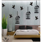 Birds and Cage Wall Design Stencil (KHS319)