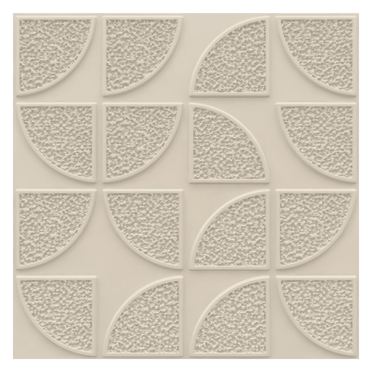 3D Self Adhesive Wall Panel Quarter Circle Design- 50x50cm