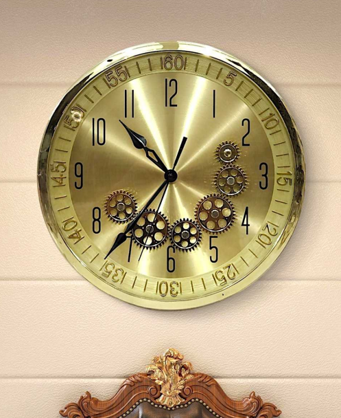 Classic Wall Clock Decorative Size-36 cm | Gold