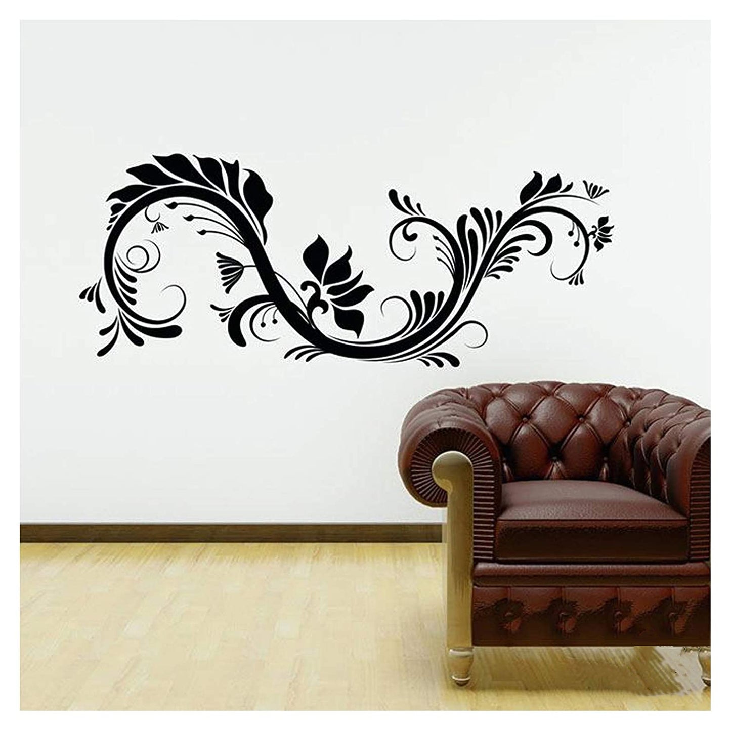 Large Size Swirl Wall Design Stencil (KHSNT391)