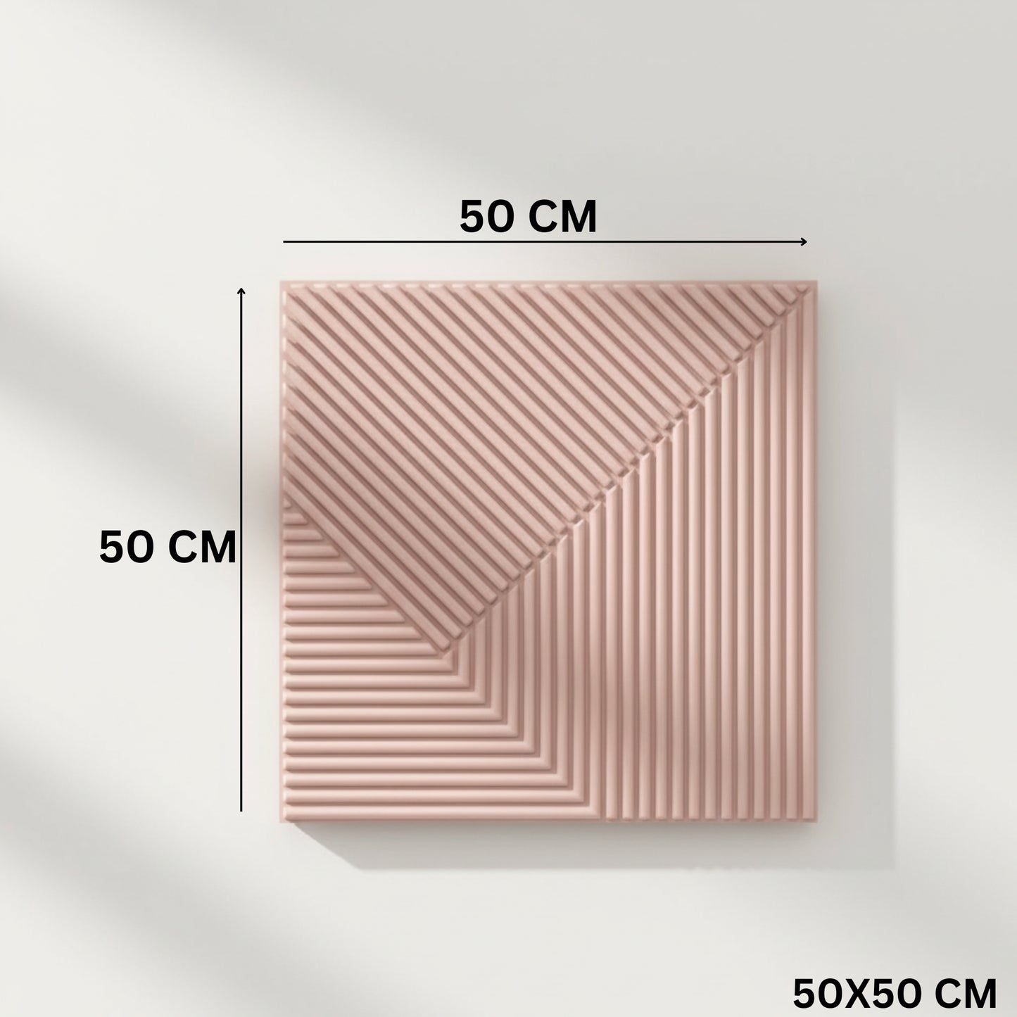 Blush Pink 3D Wall Panels Stripe Design