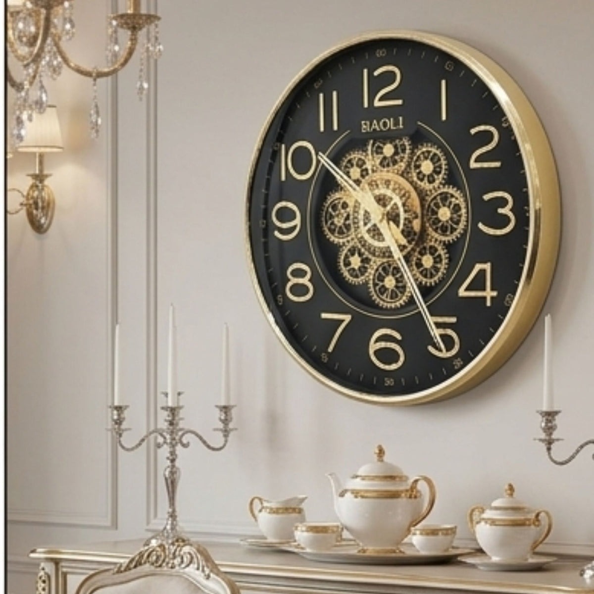 Classic Wall Clock Decorative Size-33 cm | Golden Black