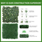 Artificial Vertical Wall Mat for Indoor & Outdoor Walls 50 cm x  50 cm, Leaves Green and Daisy Flowers