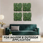 Artificial Vertical Wall Mat for Indoor & Outdoor Walls 50 cm x  50 cm, Leaves Green and Daisy Flowers