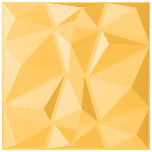 Diamond 3D PVC Wall Panels - Gold Color Diamond Design