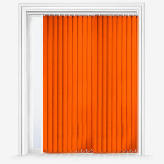 Kayra Decor Vertical Blinds for Windows - Vertical Blinds Curtain for Home - Bedroom, Kitchen, Sliding Door, and Balcony (Customized Size, Orange)