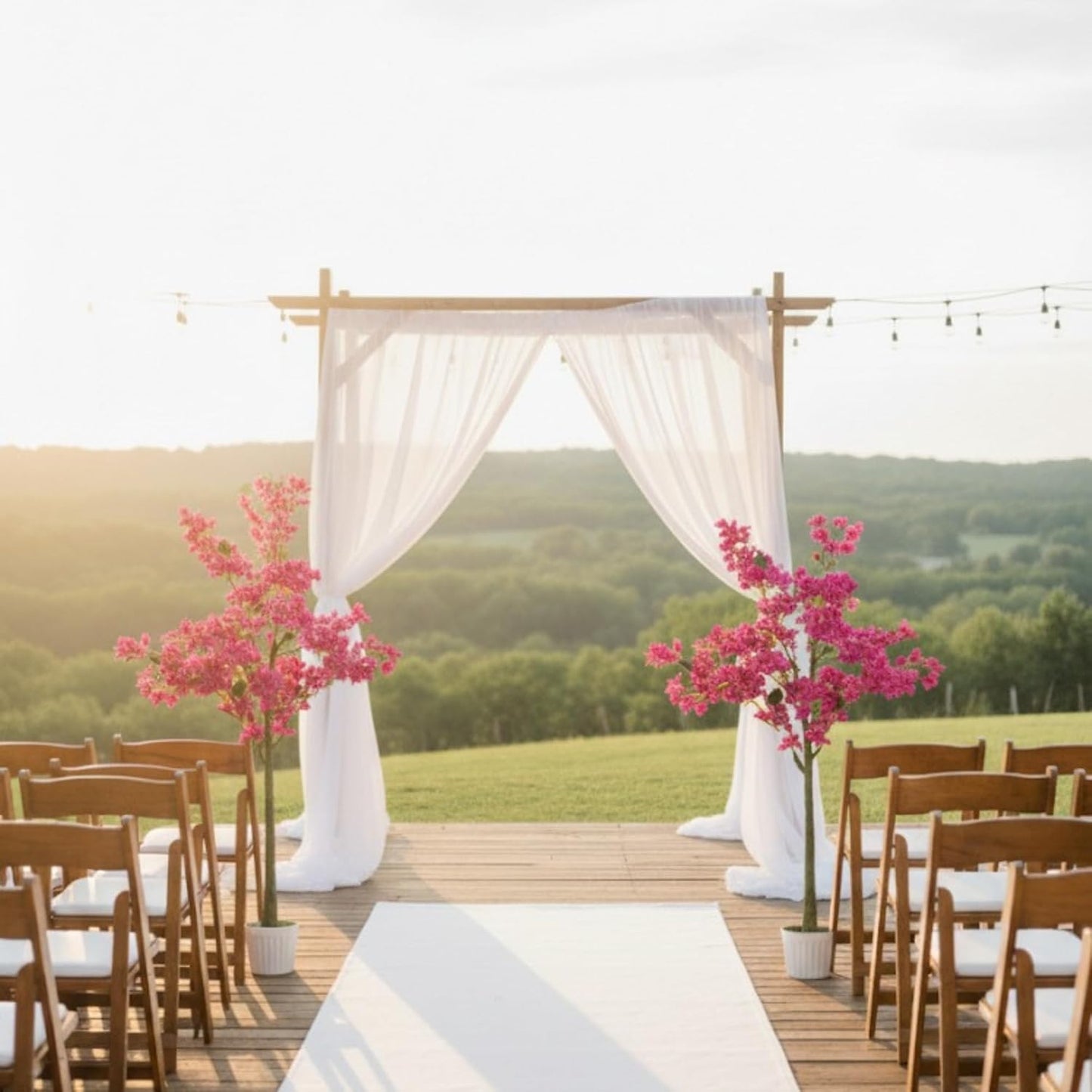 Artificial Bougainvillea Plant Realistic Faux Flowering Tree with Pot