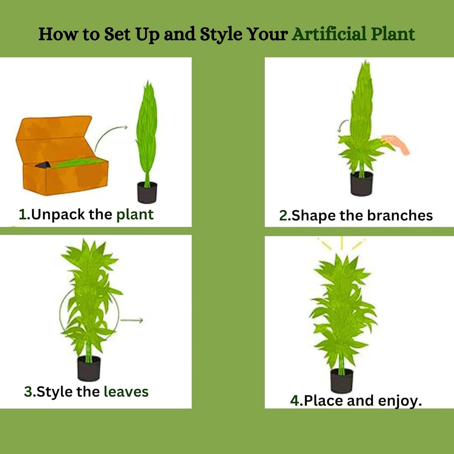 Artificial 1.75 Feet Palm Tree for Home Decor (Pack of 2)