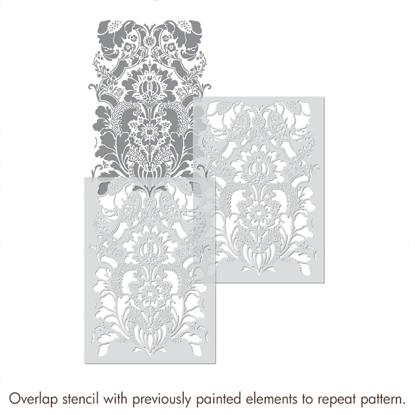 Latest Damask Floral Stencils for Wall Painting (KDRDSS1105-3648)