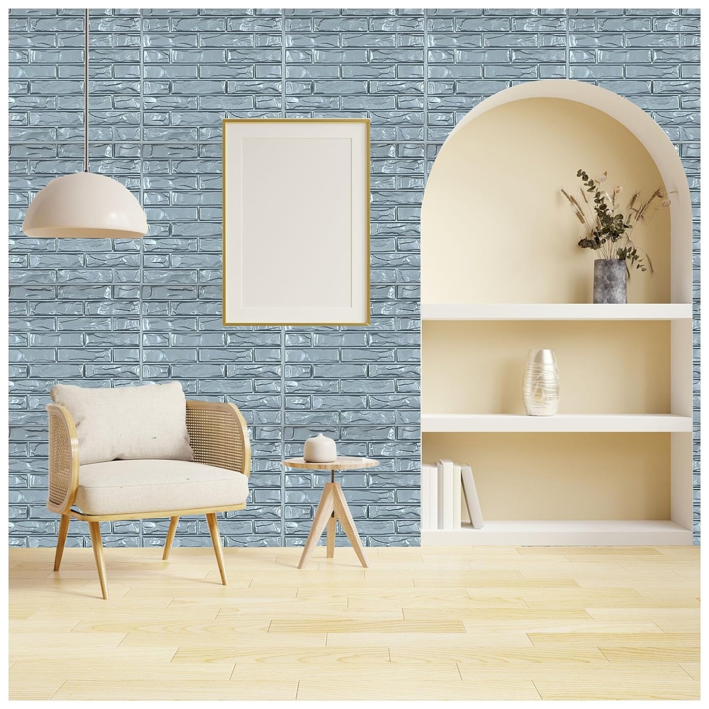 3D PVC Wall Panel Grey - Pack of 3