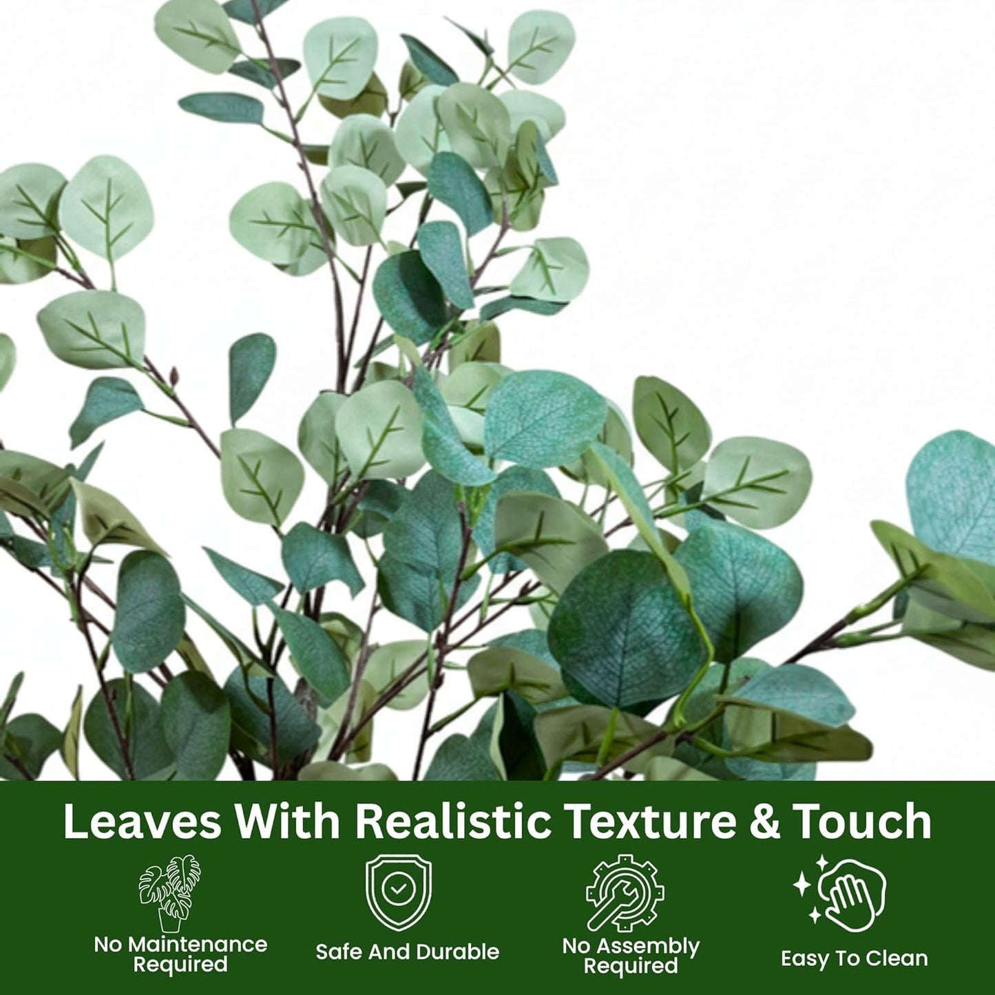 Artificial Eucalyptus Tree (Nilgiri/Safeda Plant) with Pot