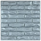 3D PVC Wall Panel Grey - Pack of 3
