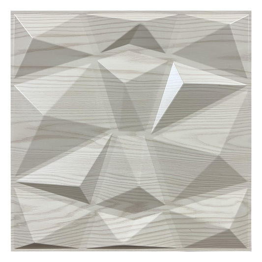 Beige Color Diamond Design 3D PVC Wall Panels