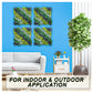 Artificial Vertical Wall Mat for Indoor & Outdoor Walls (Size- 50 cm x 50 cm), Small and Big Leaves Multicolour