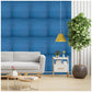 Kayra Decor 3D Self Adhesive Wall Panel -Navy Blue Stripe Design- (Size 50 x 50 CM)