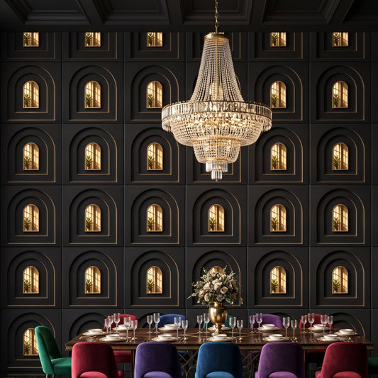 Black Gold Archi Design Acrylic 3D Wall Panel-1