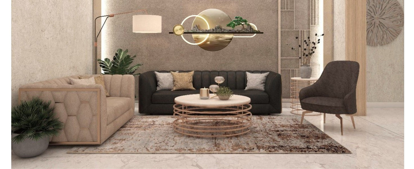 Metal Wall Art Sculpture LED- Moon Scenery (W132)