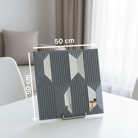 Gray 3D Wall Panels Abstract Design