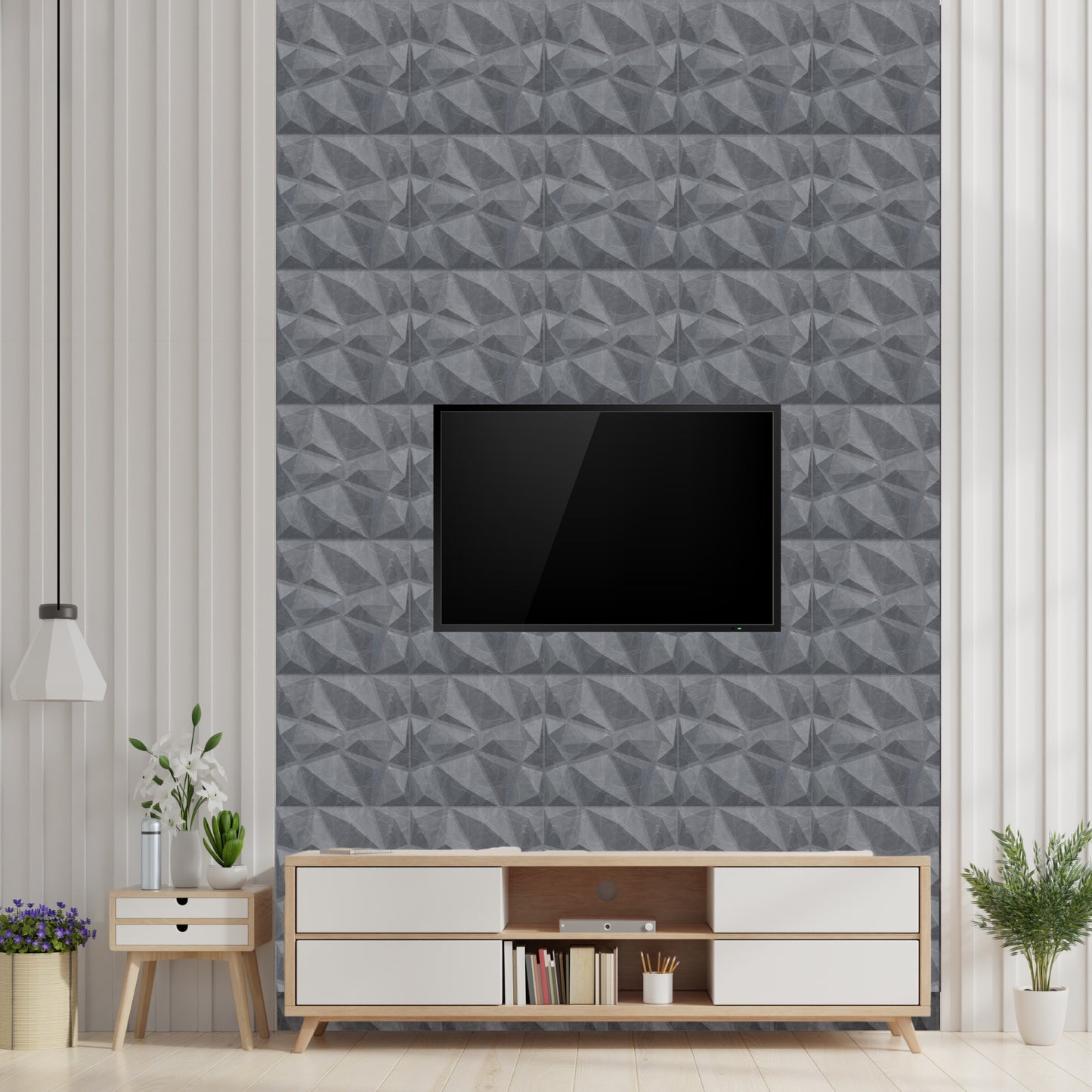 Gray Marble 3D Wall Panels Stone Design