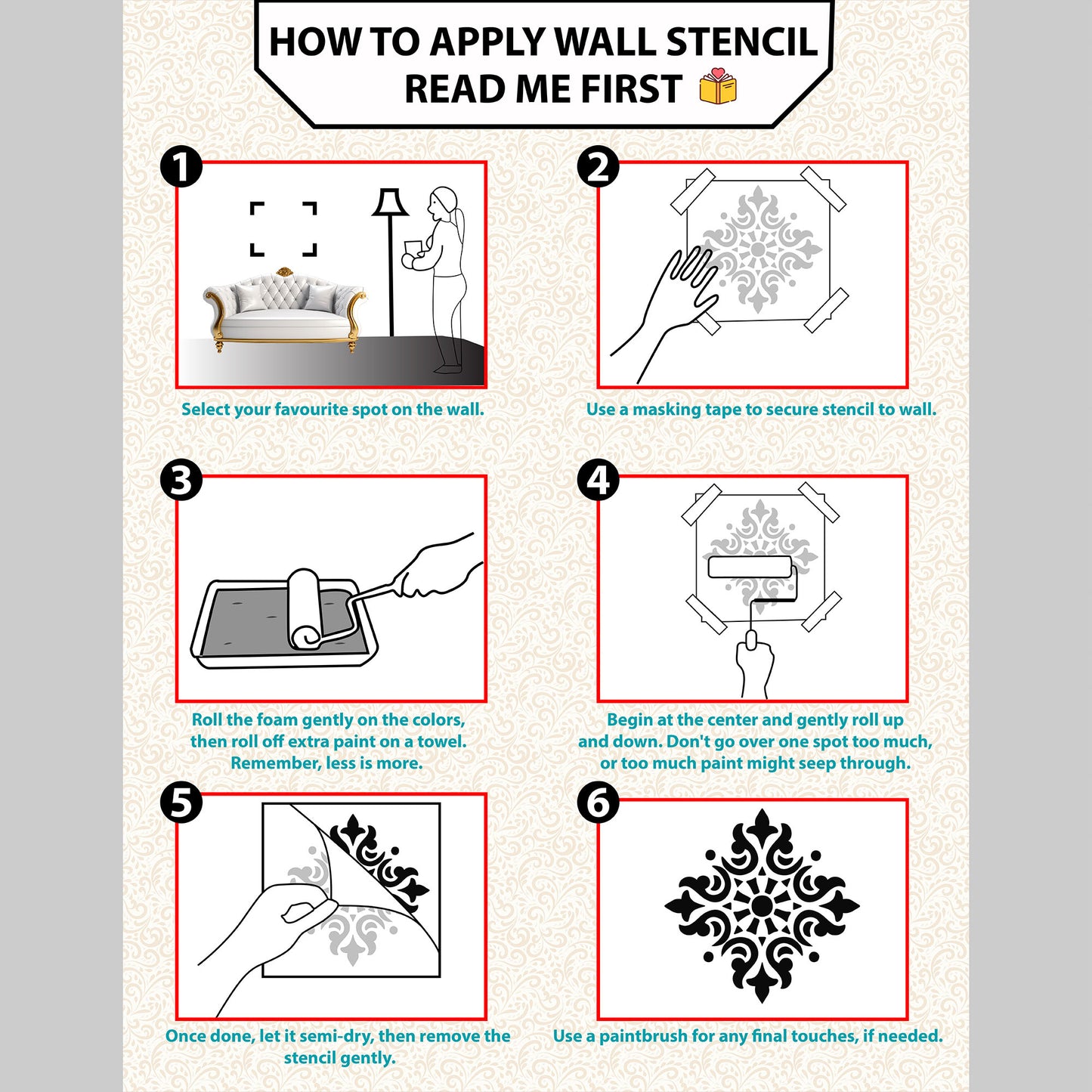 stencil wall painting