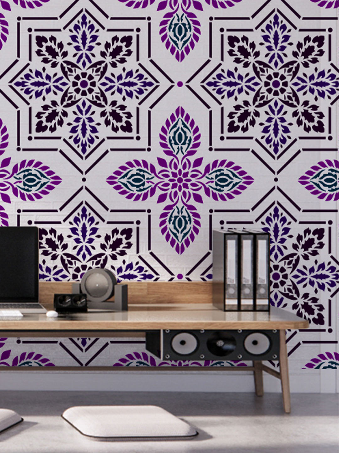 Damask Design Stencils for Wall Painting (KDMD1400)