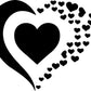 Heart Wall Design Stencil (KHS372)