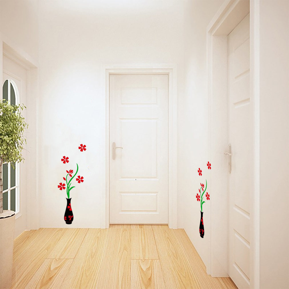 Flower Vase Wall Design Stencil (KHS421)