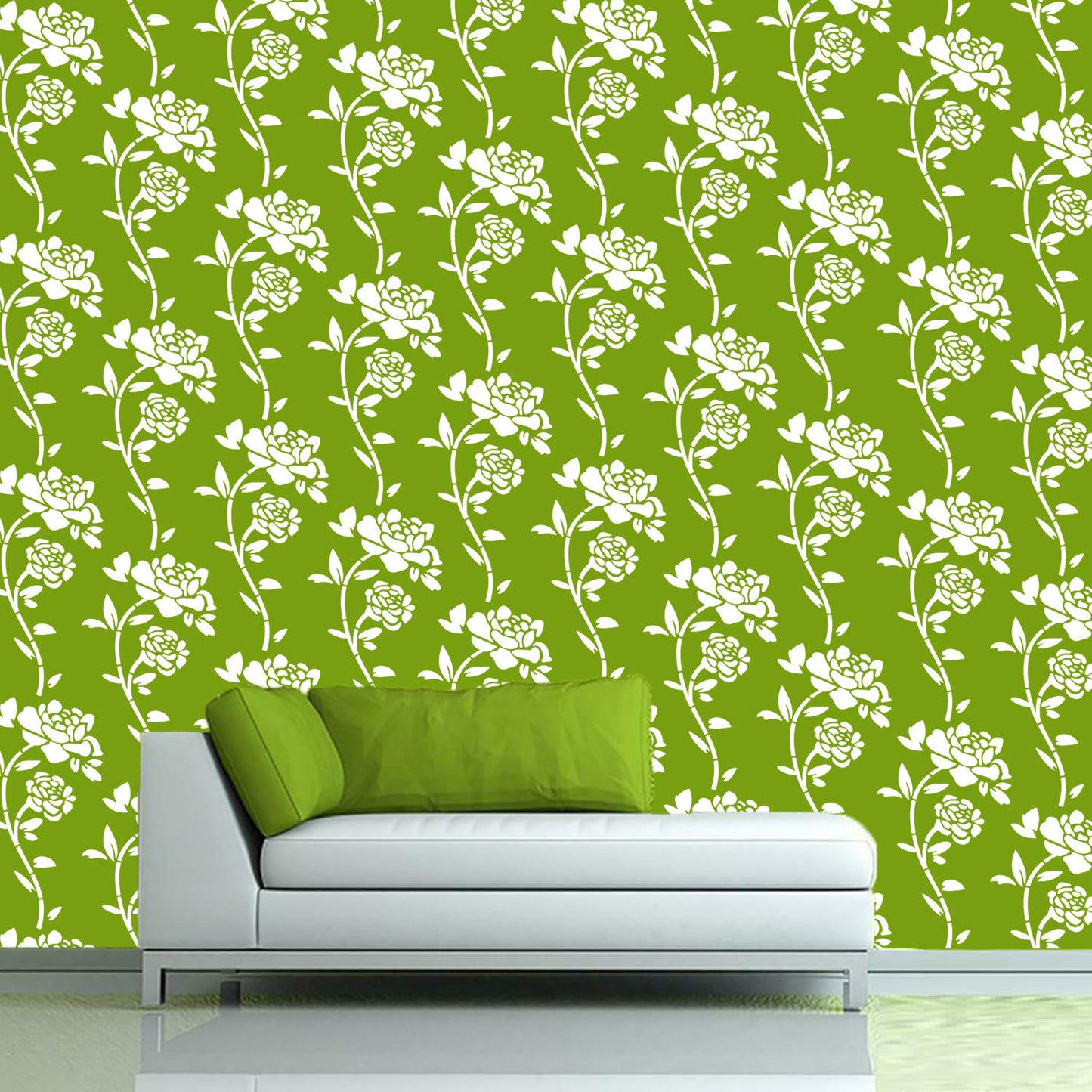 Rose Flower Wall Stencil (KHSNT007)