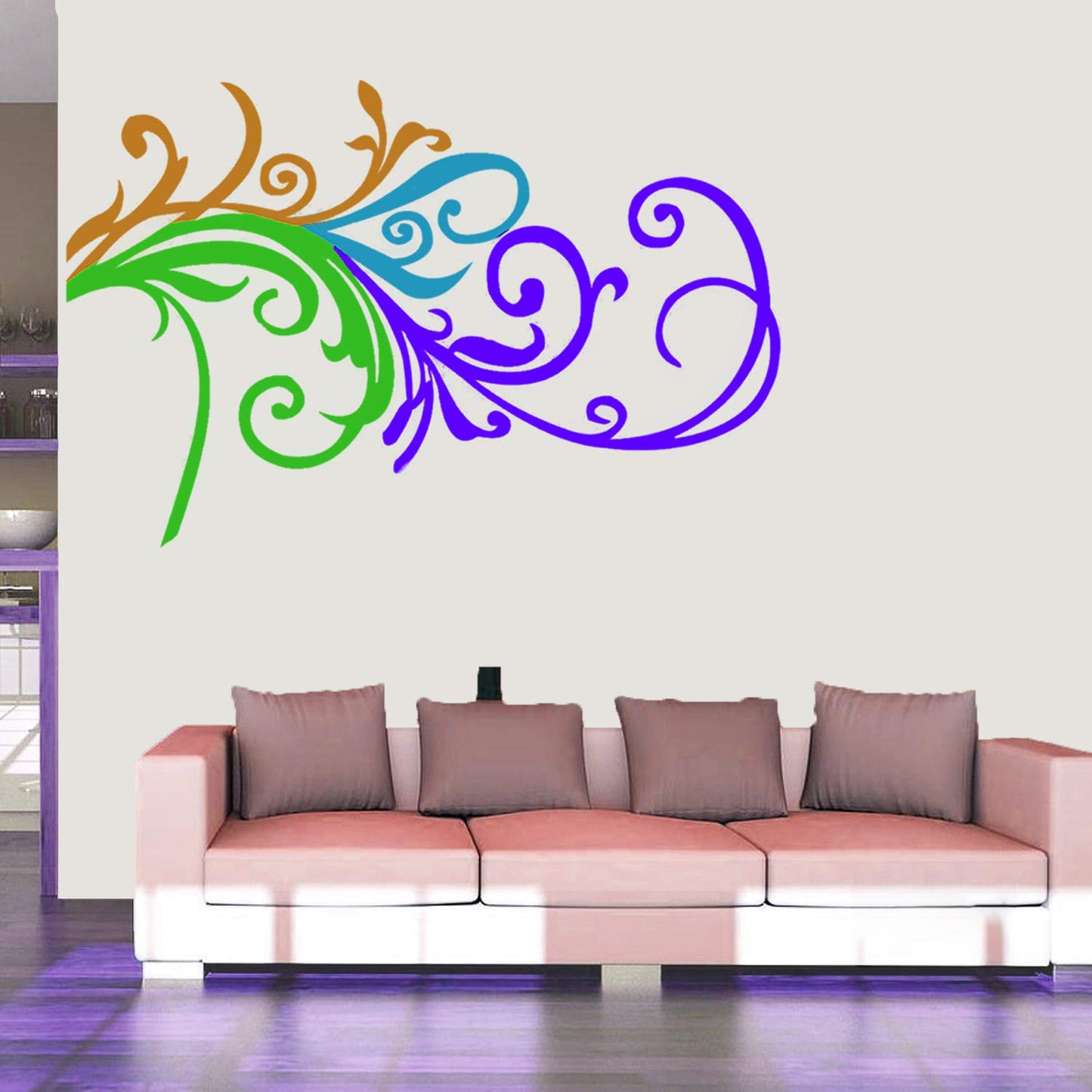 Swirl Design Wall Design Stencil (KHSNT187)