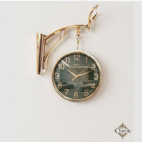 Classic Wall Clock Decorative Size-30 cm | Deer Green