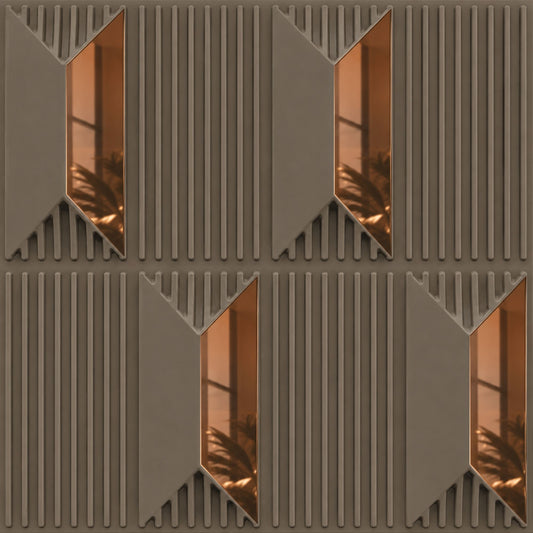 Mega Greige Copper Artisan Design Acrylic 3D Wall Panel