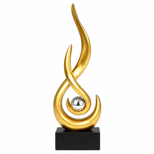Abstract Modern Art Sculpture Showpiece for Home Decor - Fire Ball Art