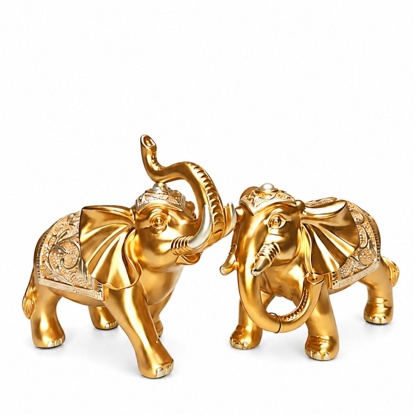 Abstract Modern Art Sculpture Showpiece for Home Decor - Metallic Elephant