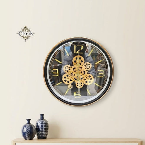 Classic Wall Clock Decorative Size-41 cm | Black Ring