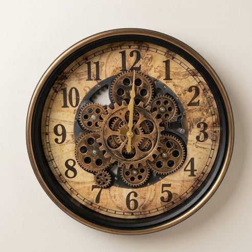 Classic Wall Clock Decorative Size-36 cm | Ancient Gold