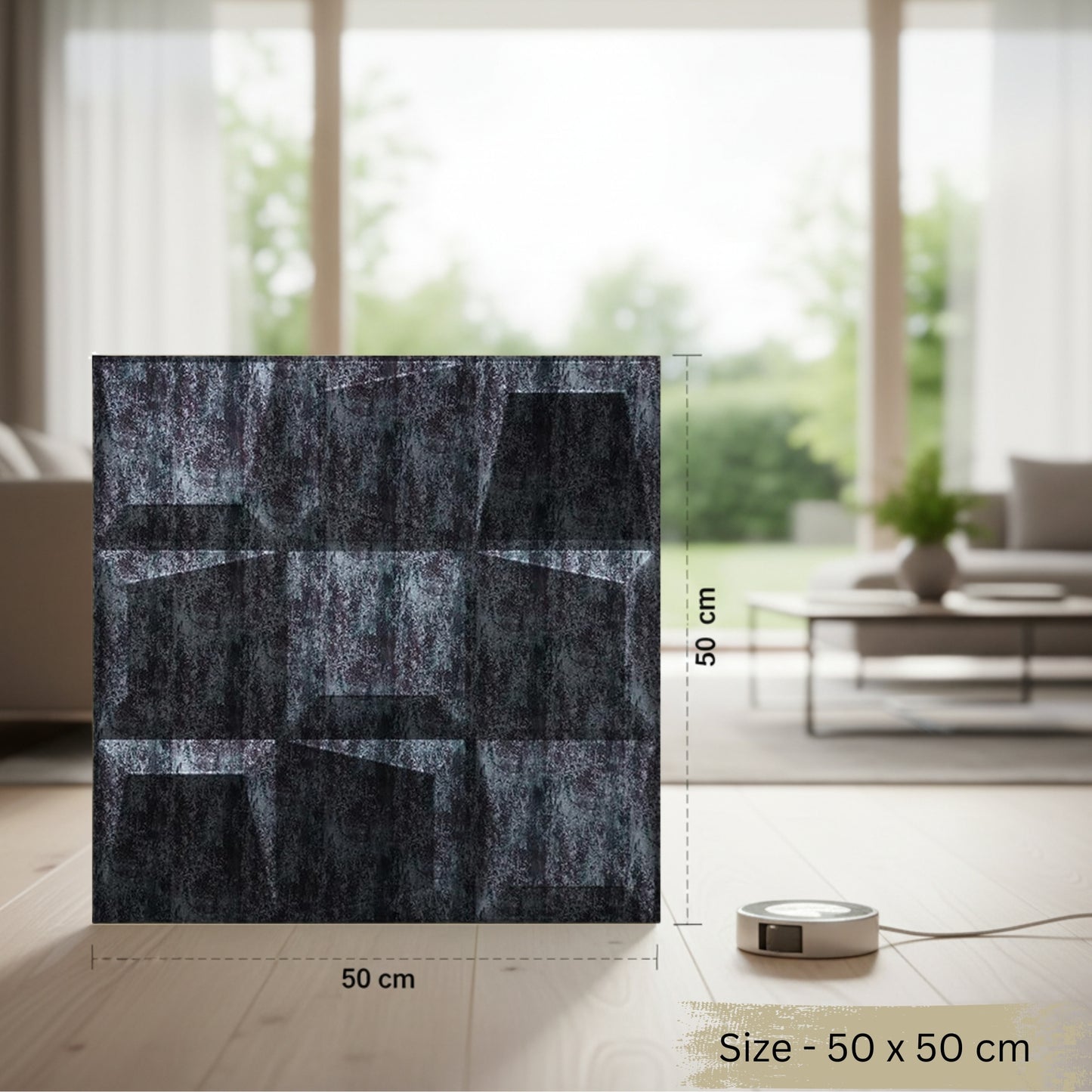 Thunder Black Cubical Design 3D Wall Panels View-4