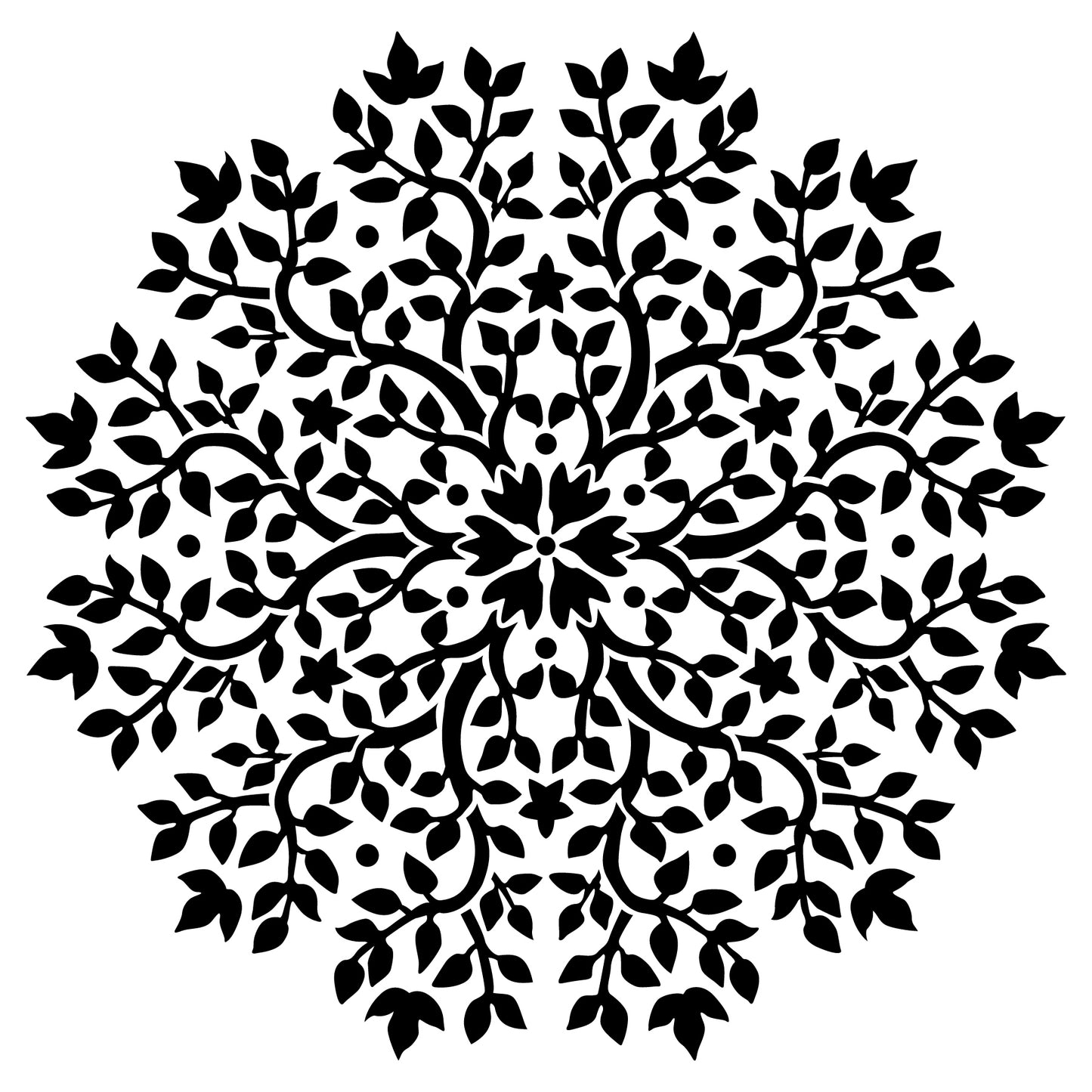 Tree Existence Mandala Design Stencil for Wall Painting (KDMD1478)
