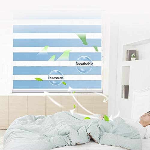 Zebra Blinds for Windows and Doors with Dual Shade, Horizontal Stripes, Blinds for Home & Office (Customized Size, Multicolor Art)