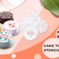 Floral Cake Stencils Design 20 cm Pack of 4