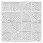 Kayra Decor 3D Self Adhesive Wall Panel -White Color Quarter Circle Design - 50 X 50 cm