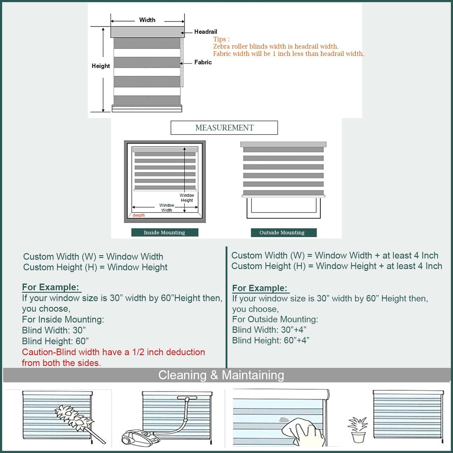 Zebra Blinds for Windows and Doors with Dual Shade, Horizontal Stripes, Blinds for Home & Office (Customized Size, Floral Dot Art Design)