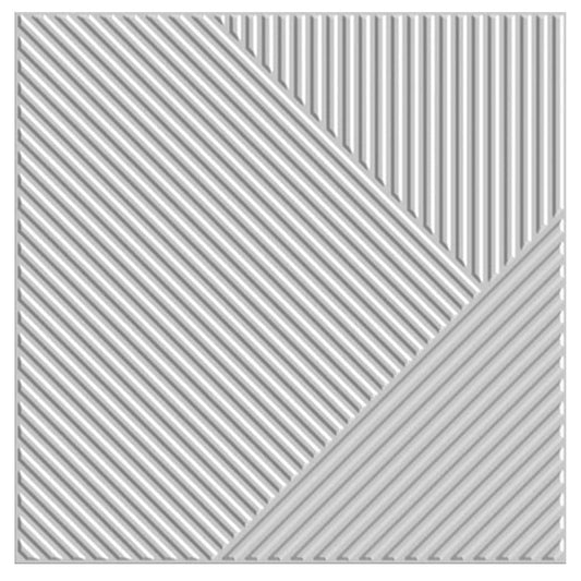 Kayra Decor 3D Self Adhesive Wall Panel -White Color Stripe Design - 50 X 50 cm