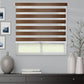 Zebra Blinds for Windows and Doors with Dual Shade, Light Control Blinds for Home & Office (Customized Size, 7046-Brown)