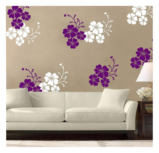 Flower Wall Design Stencil (KHSNT130)