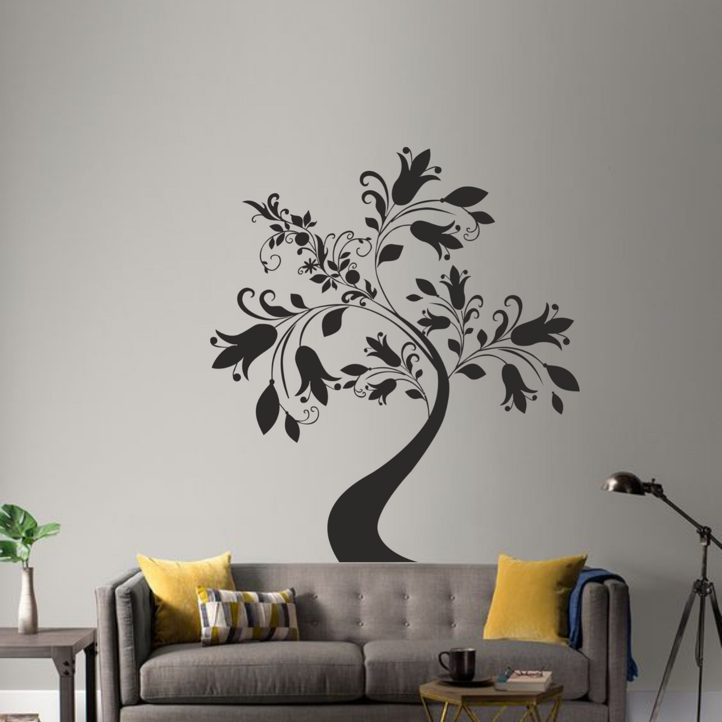 Foxglove Flowers Wall Design Stencil (KHSNT355)