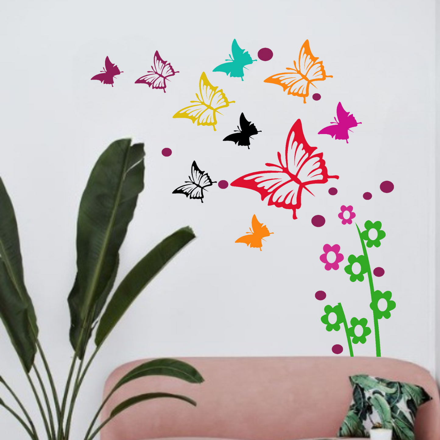 Butterflies Reusable Wall Stencil (KHSNT360)