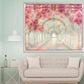 Printed Blackout Roller Blinds for Window Pink Flowers
